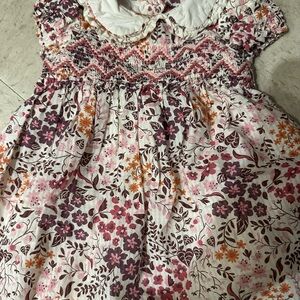 cupcakes & cashmere Kids Dress with Pink and Orange Floral Design